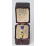 18ct Gold Sapphire and Diamond Ring size N weight 4.4g