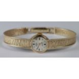 Ladies 9ct cased Rotary wristwatch on a 9ct bracelet, hallmarked London 1967. Total weight 14.7g