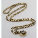 14ct Gold fancy 24 inch Chain with pendant weight 37.8g