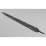 Bronze Age (ca. 2000 - 1600 BC) bronze sword; nice patina and details.