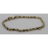 14ct Gold fancy Bracelet weight 10.7g