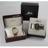 Boxed Mido Commander day/date stainless steel gents wristwatch (not working) along with a boxed