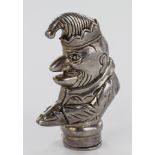 Silver novelty vesta case, depicting Mr Punch, stamped '925 Sterling' to base', height 58mm approx.,