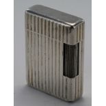 Dunhill silver plated lighter, length 46mm approx.