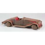WWII interest. A scratch built model car (possibly depicting Adolf Hitlers car) made by a WWII