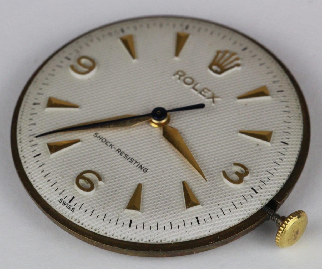 Gents 9ct cased Rolex wristwatch, the case hallmarked Edinburgh 1959. The cream dial with gilt baton - Image 3 of 5