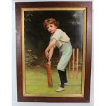 Cricket interest. A Pears print 'Captain of the eleven', after Philip Hermogenes Calderon circa