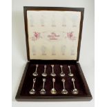 Cased set of hallmarked silver spoons "The Queens Beasts" limited edition 216/2500. Weight approx