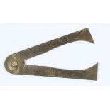 Brass Gunners Caliper, by J. Sisson, circa 18th Century, length 17.1cm approx.