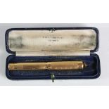Yellow metal Swan, Mabie Todd & Co. fountain pen, circa early 20th century, some dinks, not