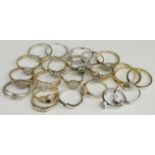 Lot of 9ct Gold stone set Rings weight 45.5g