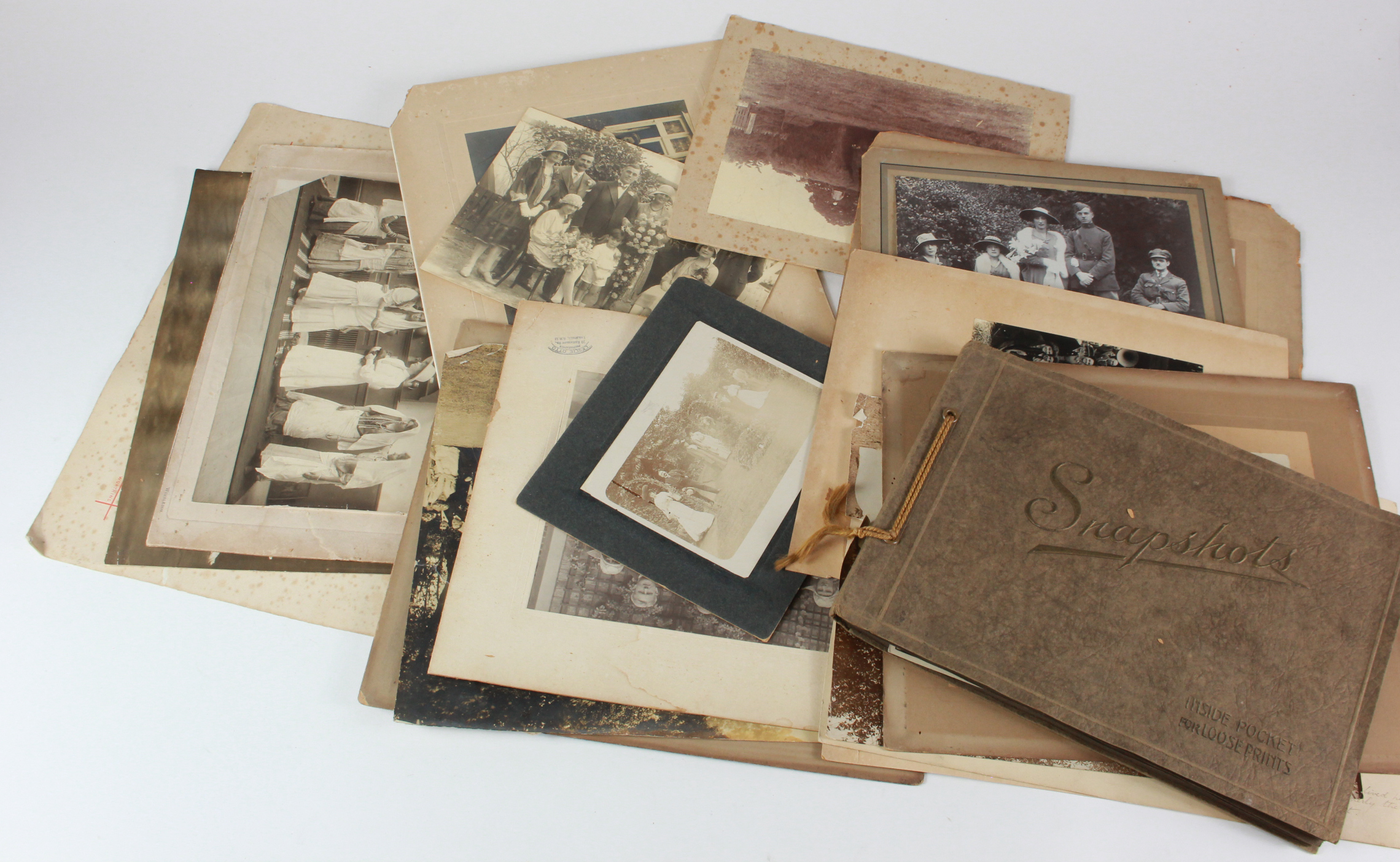 Photographs. Eighteen various larger size photographs, mainly 1900 - 1920s, inc. Social History,