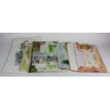 Watercolours & drawings. A collection of approximately forty watercolours and drawings, including