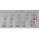 Ten White & Yellow 9ct Gold Rings all stone set with Gems TV COA's all brand new ex Dealer stock