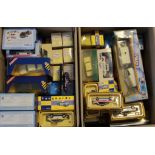 Diecast. A large collection of boxed diecast vehicles, including Van Guard, Corgi etc.