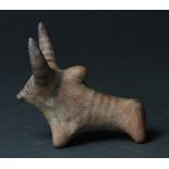 Ancient Indus Valley (ca. 3000 - 2200 BC) terracotta painted zebu bull; nice details