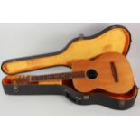 Levin acoustic guitar Model 131, circa mid 1960s, original label to inside, back length 46.7cm