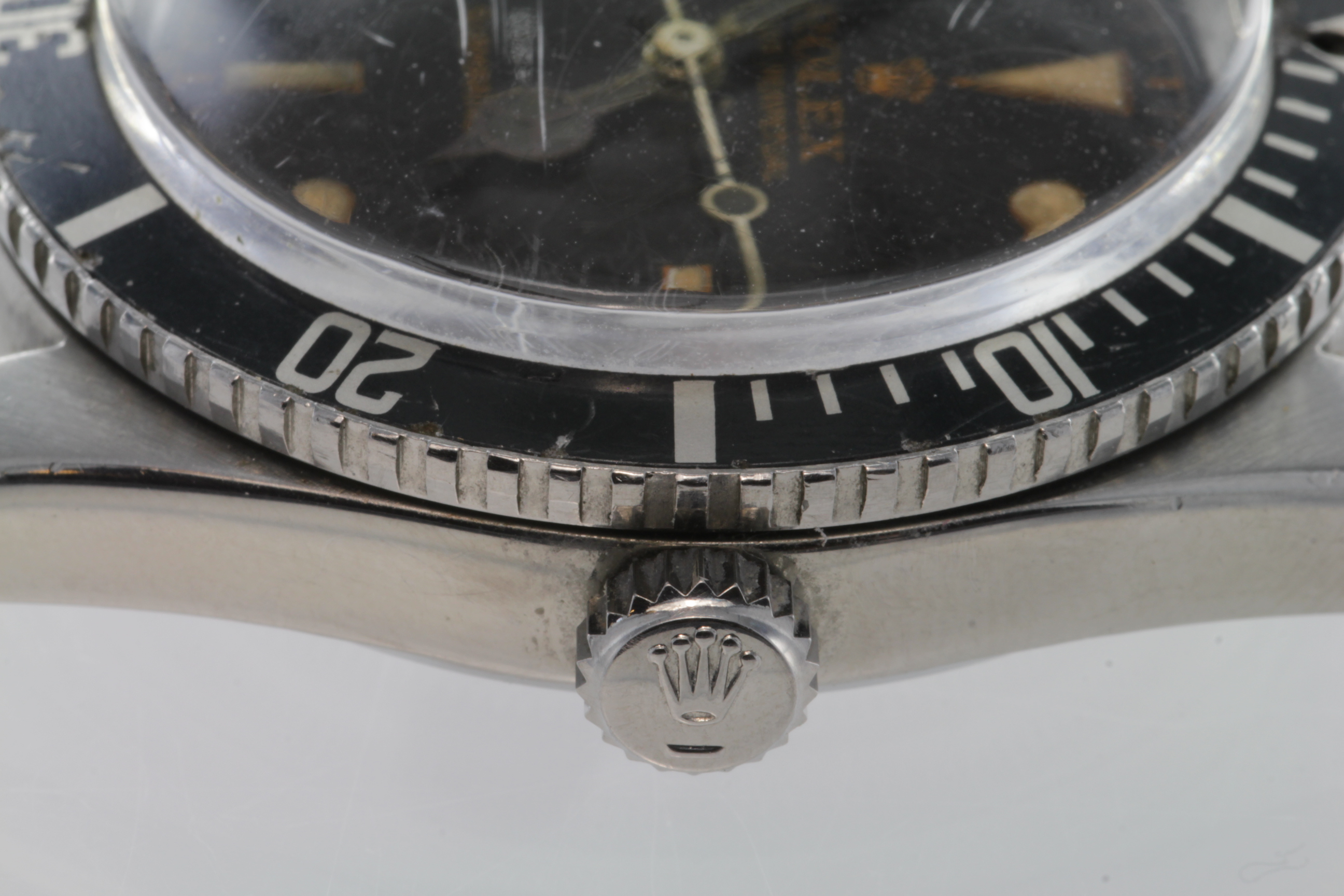 Rolex Oyster Perpetual Submariner 6538/6 (small crown) wristwatch, circa 1956, black dial with - Image 3 of 6