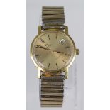 Gents 18ct cased Omega Automatic Geneve, circa 1974 (serial number 38212333). Dial has rotated