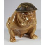 Royal Doulton bulldog figure 'Tommy', depicting a bulldog wearing a helmet and ammunition bag,