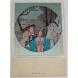 Art Nouveau, The Four Princesses, pale green background, French publisher, rare   (1)