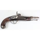 Percussion continental military pistol c 1840 nice clean gun.