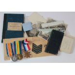 1915 Star Trio to 2.Lieut J F Moorhead ASC (Capt on pair). With boxes of issue, diaries, photos, and