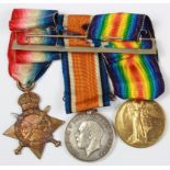 1915 Star Trio to 5177 Pte S Reakes 3rd D.Gds. (Cpl on pair). GVF (3)