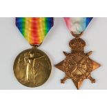 1915 Star and Victory Medal to 2213 Pte F W Beckett Suffolks (number corrected to Victory Medal).