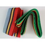 Africa - Rhodesia / Zimbabwe: 20 x 15cm / 6 inch lengths of full size medal ribbon for the Rhodesian