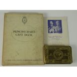 1914 Princess Mary gift tin with Princess Mary WW1 gift book.