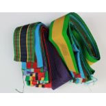 Africa - Rhodesia / Zimbabwe: 20 x 15cm / 6 inch lengths of full size assorted medal ribbons. EF