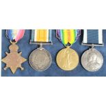 1915 Star Trio (293570 H Horn SPO RN), and GV Naval LSGC Medal (293570 Henry Horn STO PO HMS