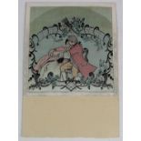 Art Nouveau, Romance, lady in pink dress, man in yellow trousers, French publisher, rare   (1)