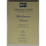 Chesham United Football Club Sportsman's Dinner on 5/10/1995. The guest speakers were George Best