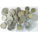 GB Brass Threepences, Sixpence, Shillings and Halfcrowns including George V silver issues some in