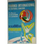 Football rare programme for International Youth Tournament played at Strasbourg 28/29/30 March 1970.