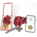 Medals to H H G Eastcott MS FRCS FRCOG. 1) Galen Medal in Royal Mint case Presented by The Society