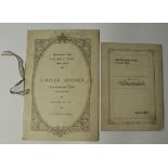 Broughton Park Rugby Club rare VIP Menu with ribbons for the clubs jubilee dinner 1882 - 1932 held