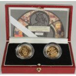 Jersey / UK Gold Proof Sovereign two coin set 2000. FDC boxed as issued