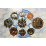 Gibraltar Brilliant Uncirculated Coin Collection 1998 (9 coins) BU in original presentation pack