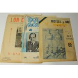 Football - South America 3 pieces of sheet music relating to Brazil/Argentina circa 1920/1940's .