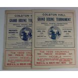 Boxing programmes - Colston Hall 7/11/1938 and 29/4/1939 (2)