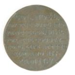 Rutland, Oakham, 18th Cent copper token Col. Gerard Noel half penny - Rutland Fencibles.