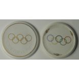 East German Olympic Committee Award Medal given only to Olympic Medal Winners, white meissen