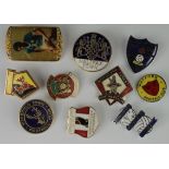 Football badges (10) - various.