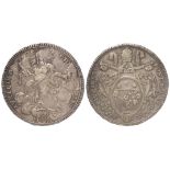 Italian Papal States silver Scudo 1780-VI, 'AVXILIVM', KM# 1216.2, GF