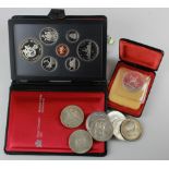 Canada 8x Commemorative Dollars 1960s-70s, and a Proof Set 1983.