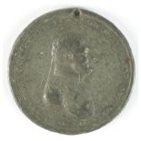 Medallion, pewter d.42mm: Alexander Emperor of Russia 'Emancipator of Europe' Visit to England medal