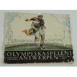 Antwerp Olympics 1920, very rare pictorial brochure with coloured cover which covers Athletics,